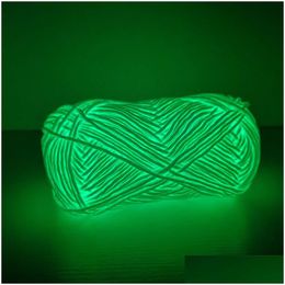 Notions – fil lumineux en Polyester tricoté à la main, 55 yards, brille dans la nuit, pour bricolage, artisanat, fournitures de couture, livraison directe