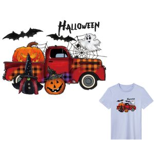 Mercerie Halloween fer sur patchs citrouille chauve-souris fantôme transfert de chaleur décalcomanies autocollants Gnome Appliques bricolage t-shirt veste jean