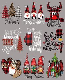 Notions Iron on Transfer Patches for Clothing Christmas Tree Snowman Heat Press Decals Cute DIY Stickers for Jeans Jackets Hoodies4227768