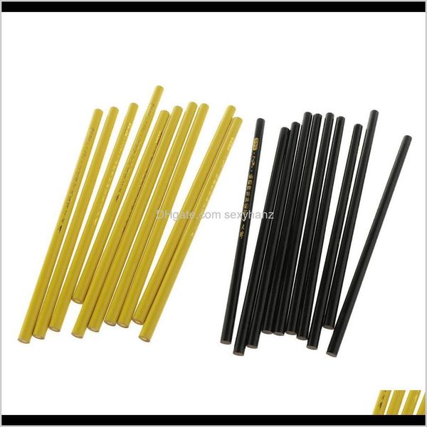 Herramientas de nociones Drop entregada de ropa 2021 20 PCS Conma de vestir Fabricación Tailador de tiza Marca de coser lápices Juego de amarillo negro Y0kxy