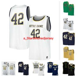 Notre Dame Fighting Irish 0 Carey Booth 22 Thomas Crowe 13 Camiseta de baloncesto Tae Davis 23 Zane Harbaugh 14 Kebba Njie 25 Matt Zona 5 Raheem Braiton 3 Markus Burton personalizado