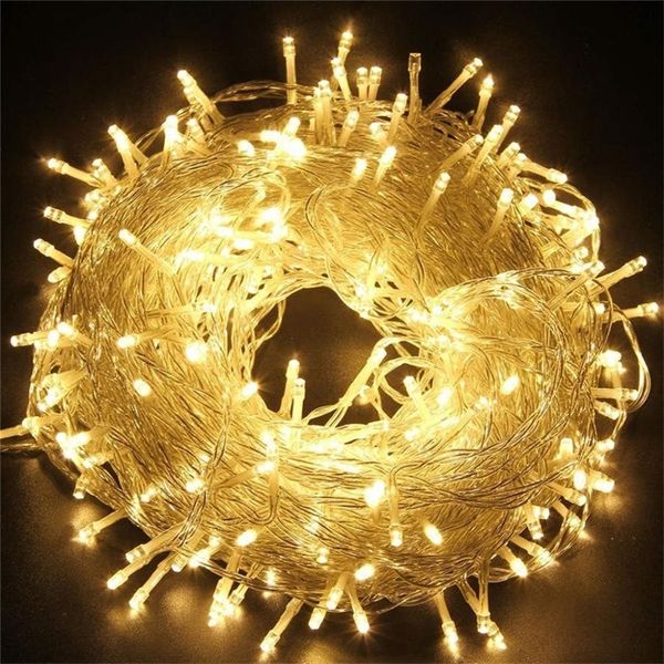 Nouveauté 600 LED 100M clignotant chaîne éclairage pour extérieur / intérieur fête de mariage arbre de Noël Twinkle fée décoration lumières Y201020