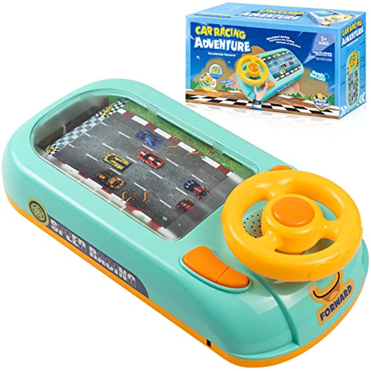 Neuheit Baby Musical Lenkrad Spielzeug Kleinkind Simuliertes Fahren Rennwagen Spiel mit Sound Interaktives Lernen Rennwagen Spielzeug Geschenk