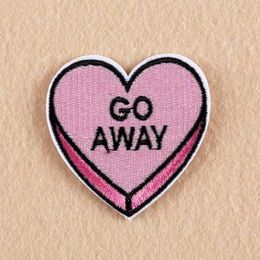 Novedad Back Off Go Away Beat It Design Punk Iron On Patch Parche para ropa Parche bordado para ropa