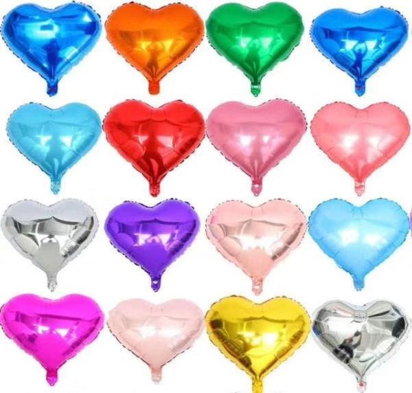 Novedad globo en forma de corazón novedoso juguetes naufragios de 18 pulgadas regalos de amor múltiples colores de cumpleaños de la boda decoración del hogar B3508306
