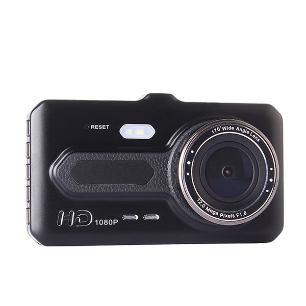 Nouveauté voiture DVR boîte noire conduite caméra vidéo véhicule enregistreur numérique 4 pouces écran 2Ch double objectif 170 ° grand angle de vue vision nocturne