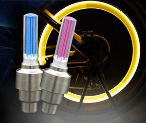 Nouveauté roue de voiture Lumières vélo éclairage lampe flash LED roue des pneus Lampe roue Valve Stem Cap Lumière moto vélo lampe