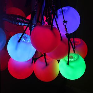 Nieuwe kleur Fitness Ball Led verlicht speelgoed vierkante buik dans gooi de ballen hangende touw kleurrijke fitnessbal