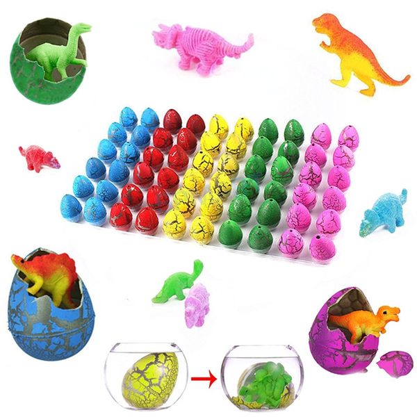 Nouveauté oeufs colorés jouets dinosaure à couver grandir Pâques Dino oeuf 60 pièces