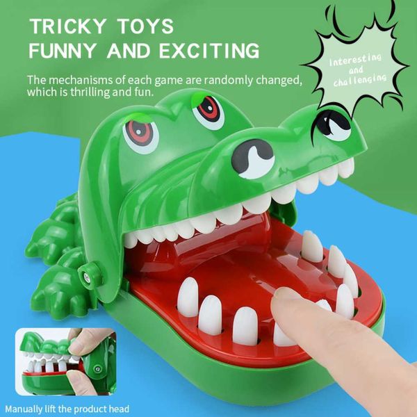 Nouveauté Jouets De Décompression Pour Enfants Crocodile Dents Mordre Doigt Dentiste Jeux Jouets Drôles Pour Enfants Adulte Soulagement Du Stress Prank Jouet Cadeaux