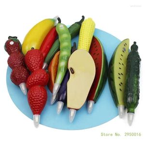 Stylo à bille de fruits de nouveauté avec aimant de réfrigérateur pour gamin girl étudiant jeu récompense les charges de bas de Noël