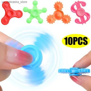 Jeux de nouveauté 1-10 mini-fidget rotation toys 4cm manuel du gyroscope rotatif de la pression réductrice des jouets amusants