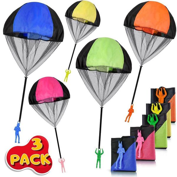 Jeux de nouveauté 123 pièces lancer à la main Parachute jouets volants pour enfants jeux de plein air éducatifs divertissement sportif jeu sensoriel 230420