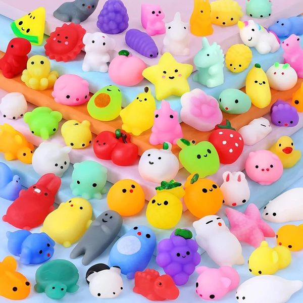 Juegos novedosos 15 24 32 piezas Favores de fiesta para niños Mochi Squishy Toy moji Mini Kawaii squishies Stress Reliever Anxiety 230520