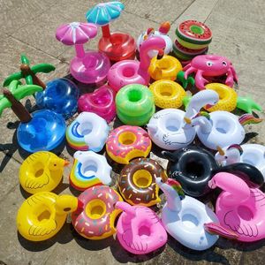 Nieuwheid Games 15 % Herhaal geen Mini Fanny opblaasbare rode flamingo Floating Drink Cup Holder zwembad Baden Beach Party Boia 230412