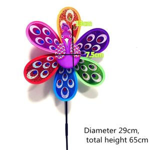 Nieuwigheid Games 1PC Kleurrijke 3D Mooie Handgemaakte Wind Spinner Windmolen Speelgoed Voor Baby Pauw Decoratie Tuin Yard Outdoor Klassieke Speelgoed Kids 230605