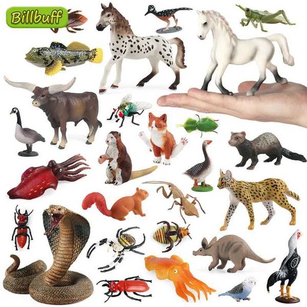 Nouveauté jeux 2023 Lifelke Sea Wild Animaux Horse Cow Cobra Bird Duck Model Model Figures Collection éducative Toys for Children Kids Gift Y240521