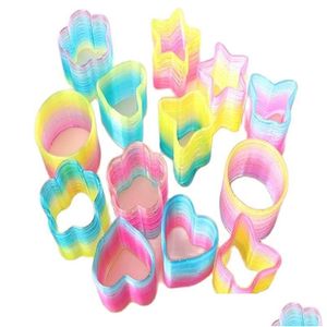 Jeux de nouveauté 24 pcs / lot 4,5 cm mtiforme magique en plastique Colorf rebond arc-en-ciel transparent printemps drôle classique jouet pour enfants 220325 Dhxgp