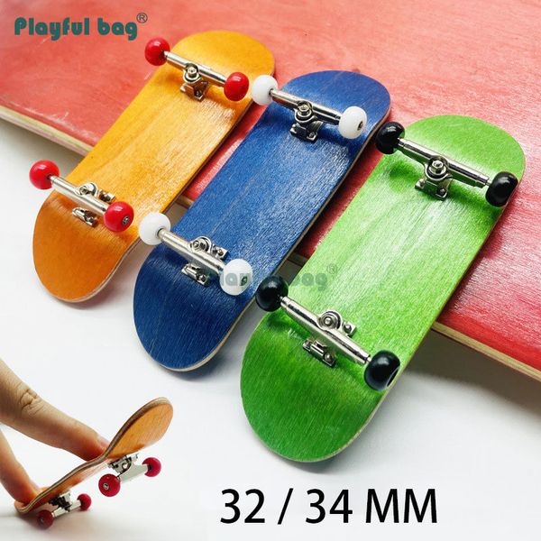 Juegos novedosos 32 34MM diapasón Cubierta de arce Doble balancín Mini patineta para dedos Ocio Accesorio para tablero de dedos Juguetes de descompresión AMB238 230512