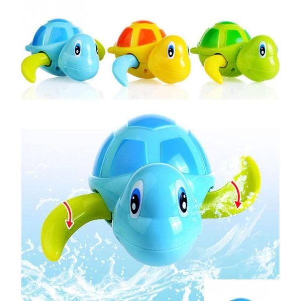 Nouveauté Jeux 3Pcslot Natation Tortue Bébé Jouets En Plastique Animaux Liquidation Piscine Bain Amusant Pour Enfants Tortue Chaîne Mécanique Classique Toy6 Dhs4N