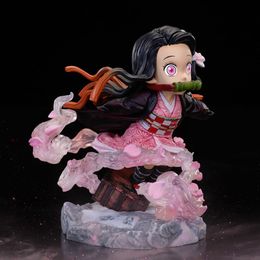 Juegos de novedad Anime Demon Slayer Kamado Nezuko Figura de acción PVC 10cm Estatua de juguete Ornamento