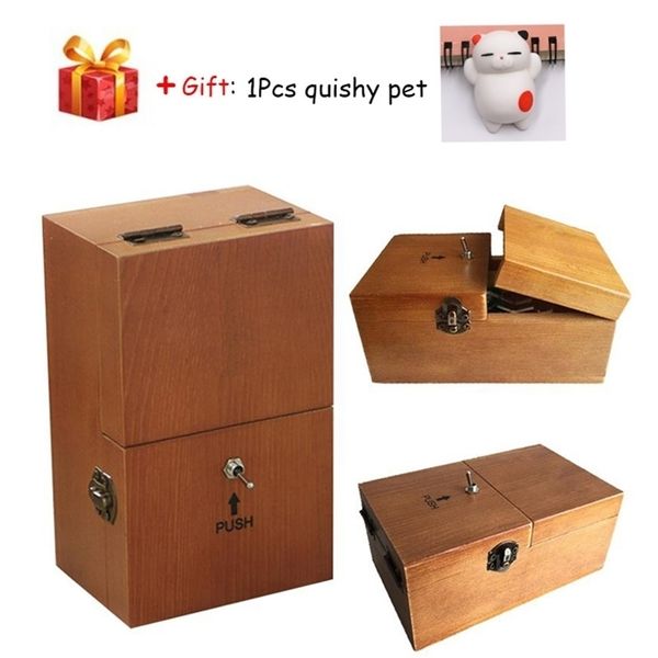 Jeux de fantaisie assemblés Funny Tricky Toys s'éteint boîte inutile Leave Me Alone Creative Machine Wood Geek Gifts or Desk 220930