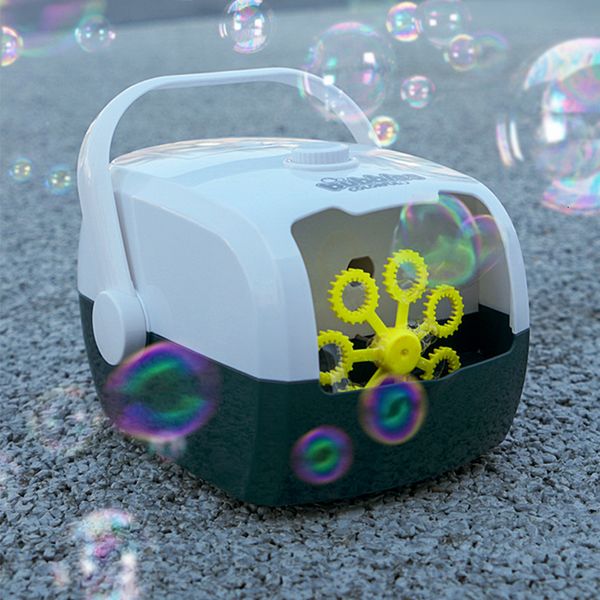 Nouveauté Jeux Automatique Machine À Bulles Portable Coloré Bubble Maker Drôle En Plein Air Jouet USB Rechargeable Enfants Garden Party Stage DJ Pub Intérieur 230719