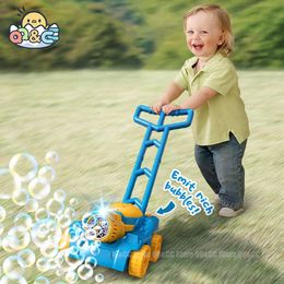 Nouveauté Jeux Automatique Tondeuse À Gazon Machine À Bulles Désherbeur Forme Souffleur Bébé Activité Marcheur pour Jouets De Plein Air Pour Enfant Cadeau De Fête Des Enfants Garçons 230609