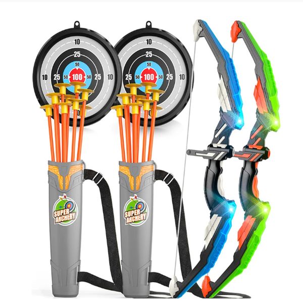 Nouveauté Jeux Arc Et s Pour Enfants Enfants Tir À L'arc Pratique Recurve Sports De Plein Air Jeu Chasse Tir Jouet Garçons Coffret Cadeau Ensemble 230719