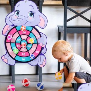 Novelty Games Cartoon Animals Outdoor Sucker Ball Toy Child Indoor Sticky Dart Board Target Sports Game Toys 8 Styles Drop Delivery Dhmx9