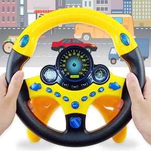 Jeux de nouveauté Contrôleur de conduite simulé portable pour enfants Lumière et son Volant Éducatif Co pilote Jouet 230714