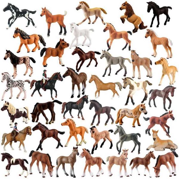 Nouveauté Games Classics Collectibles Figures de chevaux Modèles Simulation Couleurs assorties Horse Action Figure PVC Toy Playset Playset for Kids Y240521