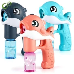 Nieuwheidspellen Leuke dolfijnvormige elektrische bubbelmachineverlichting en klinkende kindertoilet speelgoed jongens meisjes verjaardagscadeaus xpy 221007