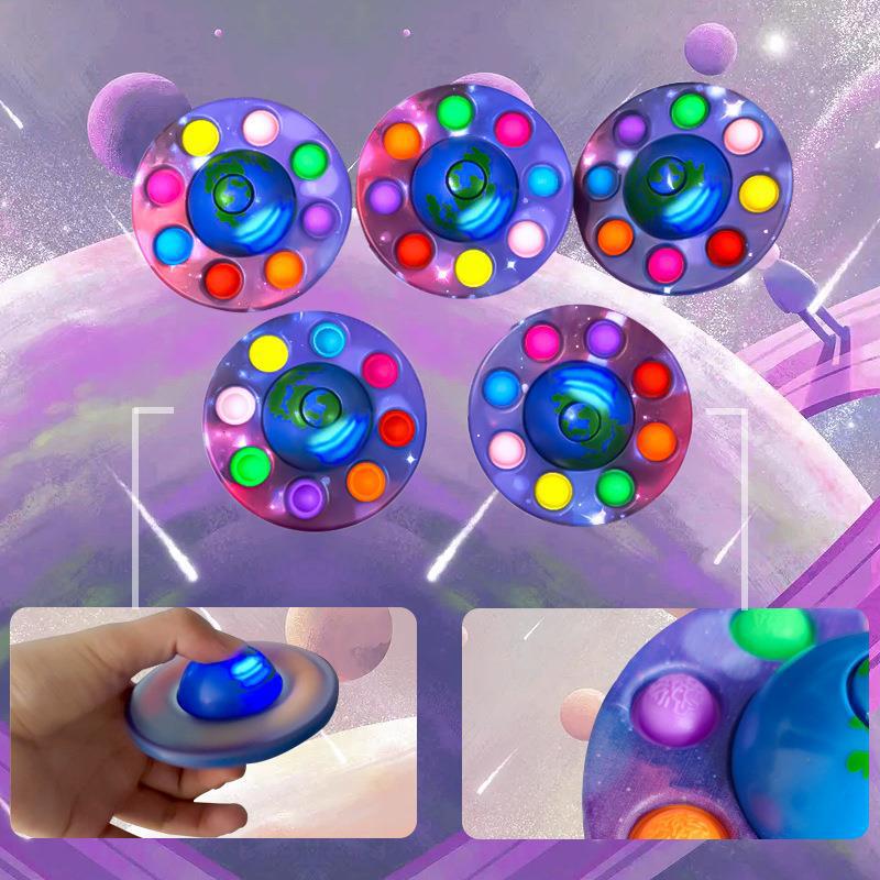 Novelty Games Eight planets finger spinner Children stress relief toys Christmas Poppo