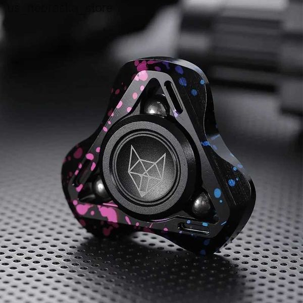 Jeux de nouveauté fidget silencieux roulement en alliage de zinc gyroscope en métal balle en acier inoxydable rotateur de la main EDC Pression du doigt jouet réduction des garçons cadeau Q240418