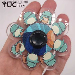 Nieuwheid Games Fidget Spinner Anime speelgoed Running Finger Hand Gyroscoop met schattige decompressie Dynamische kat Cartoon EDC Childrens 2021 Novel Gift Q240418