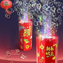 Nouveauté jeux feu d'artifice machine à bulles sur le sol électronique atterrissage automatique fête du printemps cadeau année jouets 230719