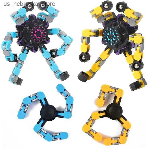 Les jeux de nouveauté s'adaptent aux jouets farfelus des pistes fidget les jouets de spinner pour les enfants Rotateurs de main anti-pression Chaînes de bicycle réductrice des cadeaux de ventilation adulte Q240418