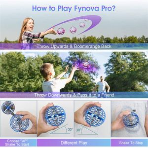 Jeux de nouveauté Flying Ball Hover Toys 2022 Soaring Neba Orb Contrôlé à la main Fly Boomerang Ifly Spinner Nova Pro RVB Light Magic Space U Amiqe