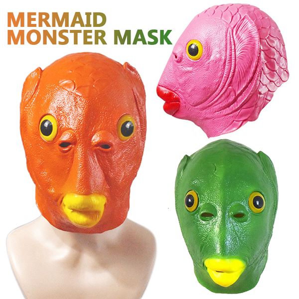 Nouveauté Jeux Drôle Vert Poisson Coiffures Sirène Monstre Masque Poisson Sucre Colle Animal Coiffures Couleur Aléatoire Pour Enfants Adultes Drôle Cadeau 230621