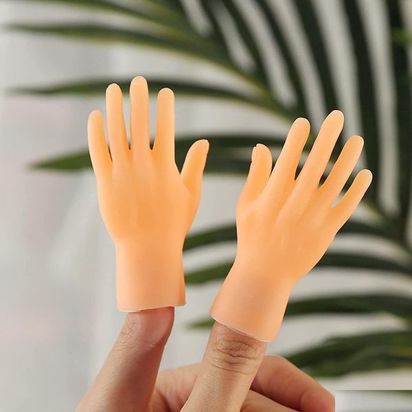 Juegos novedosos Juego Tiny Finger Hands Toys 10 Pack Little Rubber Flat Style Mini Realistic Drop Delivery Gifts Gag Dhexq