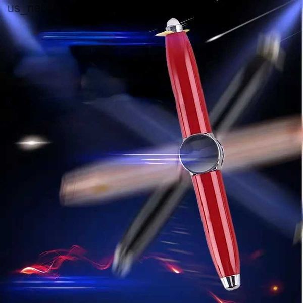 Jeux de nouveauté gyroscopie du stylo rotatif fidget jouet LED Pression réductrice de boules rotatives Point de main de main