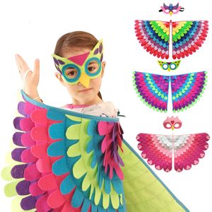 Nieuwigheid Games Kids Animal Kostuum Vogels Vilten Vleugels Plezier Cosplay Halloween Kids Cosplay Kostuums Vlindervleugels voor Cosplay Speelgoed 230625