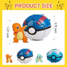 Nieuwigheidsspellen L Throw N Pop Poke Ball en Figure Battle Actiefiguren Pokballs Spel voor kinderspeelgoedset Verjaardagscadeau idee Dr. Amgto