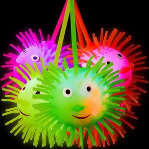 Nieuwigheid Games LED Puffer Bal Gloeiende Ballen Knipperlicht Up Muis Responsieve Party Favor Stress Verlichten Speelgoed 230918