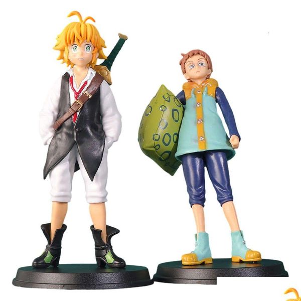 Juegos de novedad Disfraces de mascotas 18 cm Los siete pecados capitales Dragones Juicio Figura Meliodas Arlequín Colección de adornos de acción Mod Ot0We