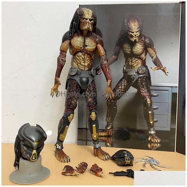 Juegos novedosos Disfraces de mascotas Neca Lab Escape Fugitivo Depredador Avp Alien Vs Cicatriz enmascarada Figura celta Chopper Figuras de acción Drop Del Dhojt