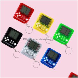 Nieuwheid Games Mini Video Party Gunsten Keychain Toys MTI Colors Gamepad Decoratie Toy Keychains voor Backpack Birthday School Supplies DHYVC