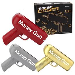 Nouveauté Games Money Shooter Guns Toy Electric Funning Banknote Guns Toys Money Dispenser Cash Spray Cannon Toy Party Supplies 230710