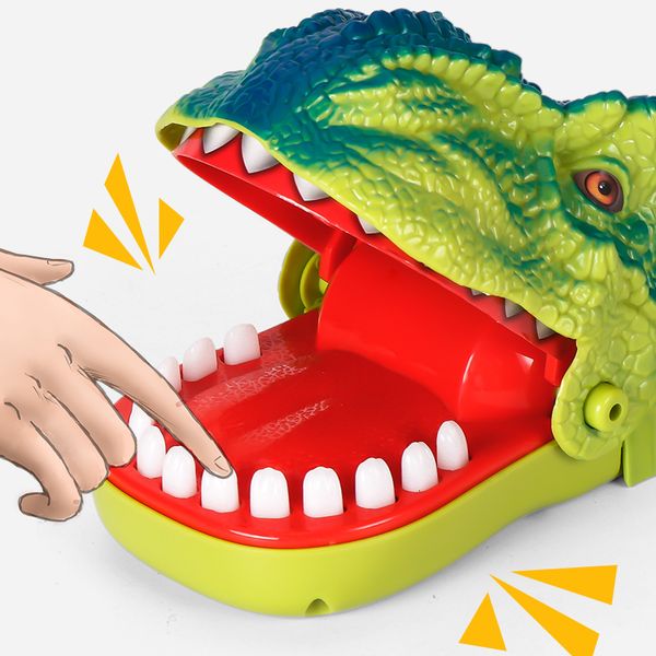 Jeux de la nouveauté dentiste de lentiste de lentiste de jeu de doigt drôle de dinosaure dramatique tirant des jeux de dents jeux pour enfants interactifs nouveautés de bâillon